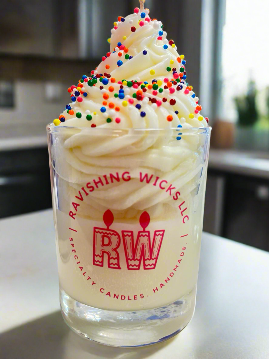 Birthday Cake Whipped Wax Candle - 7.5 oz