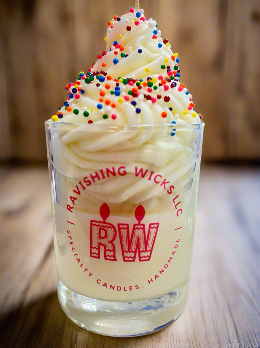 Birthday Cake Whipped Wax Candle - 7.5 oz